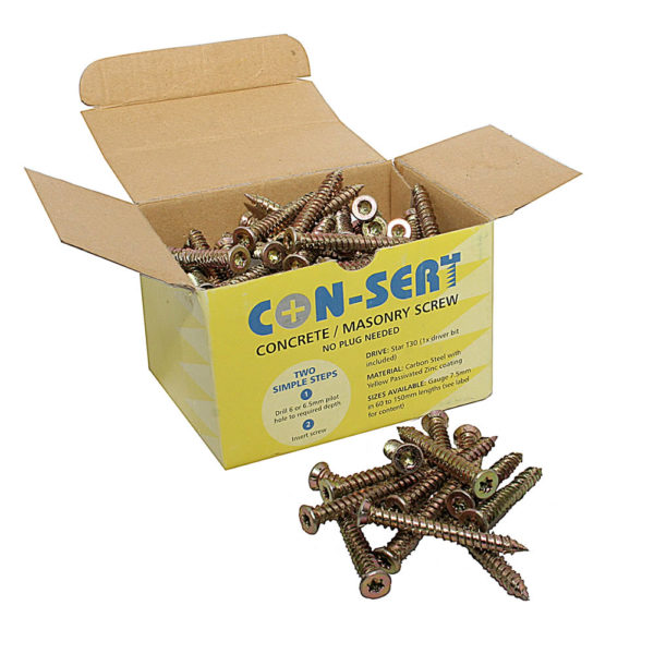 Con-sert Concrete/Masonry Screws Box