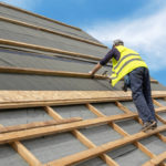 roof consturction with roofing membrane