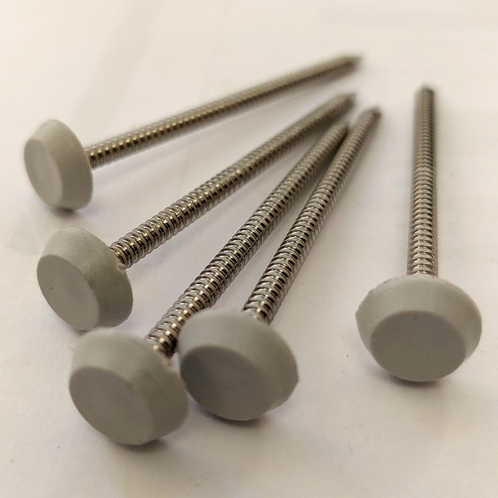 Five grey 1 polytop nails.